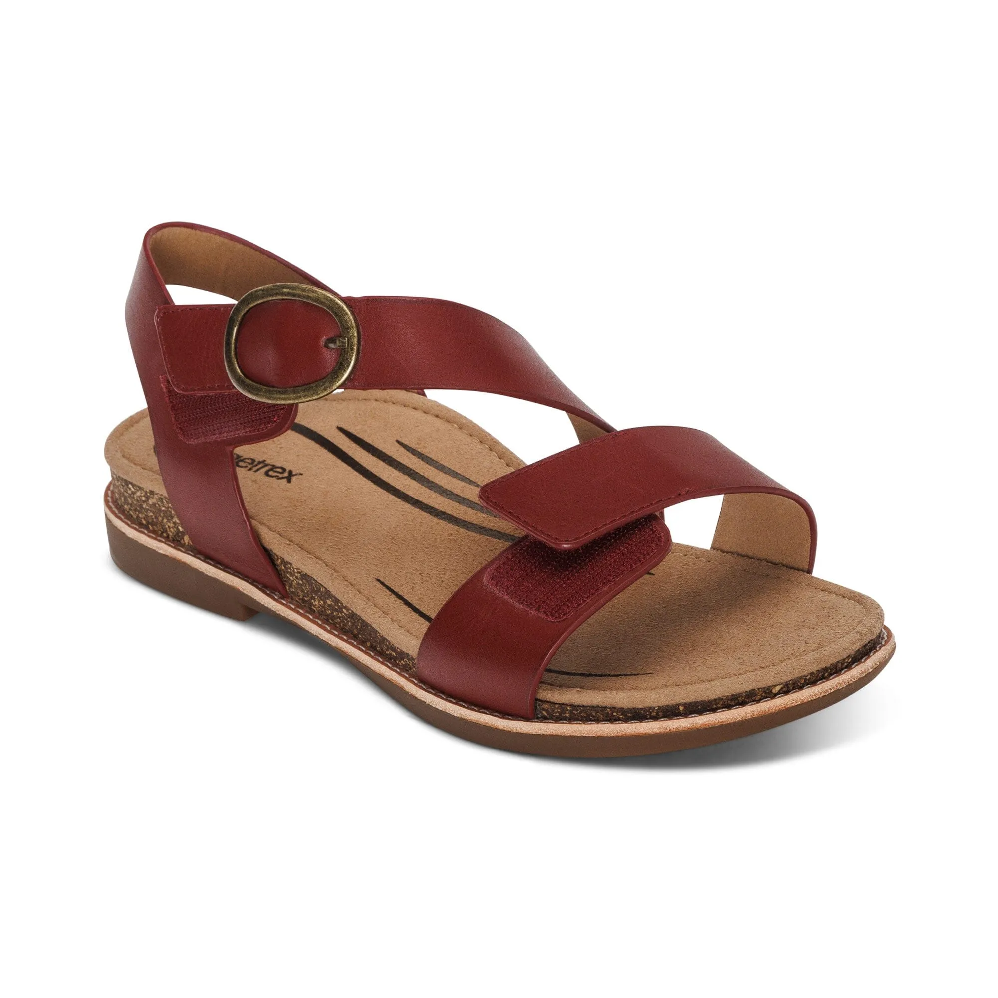 AETREX TAMARA ASYMMETRICAL QUARTER STRAP SANDAL