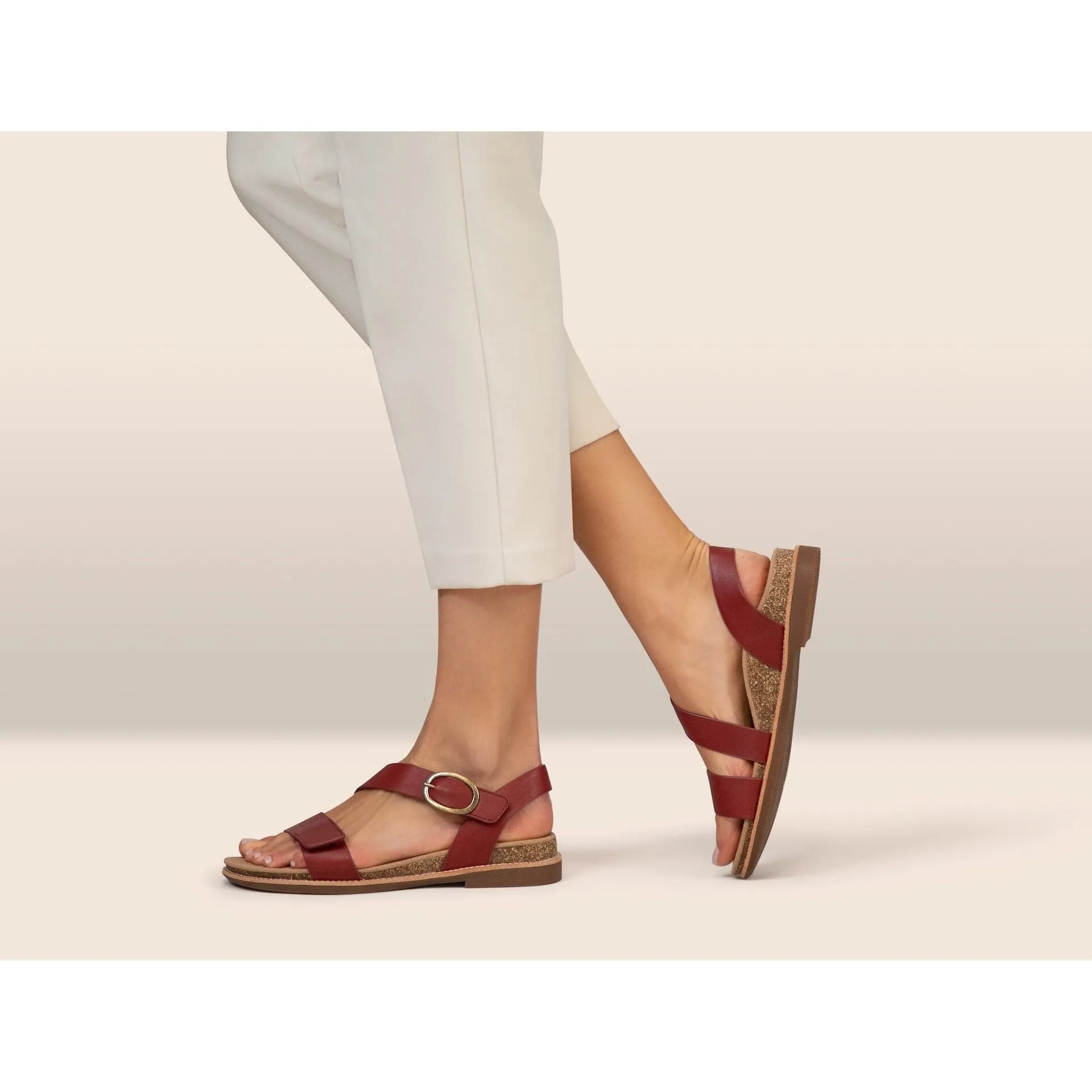 AETREX TAMARA ASYMMETRICAL QUARTER STRAP SANDAL