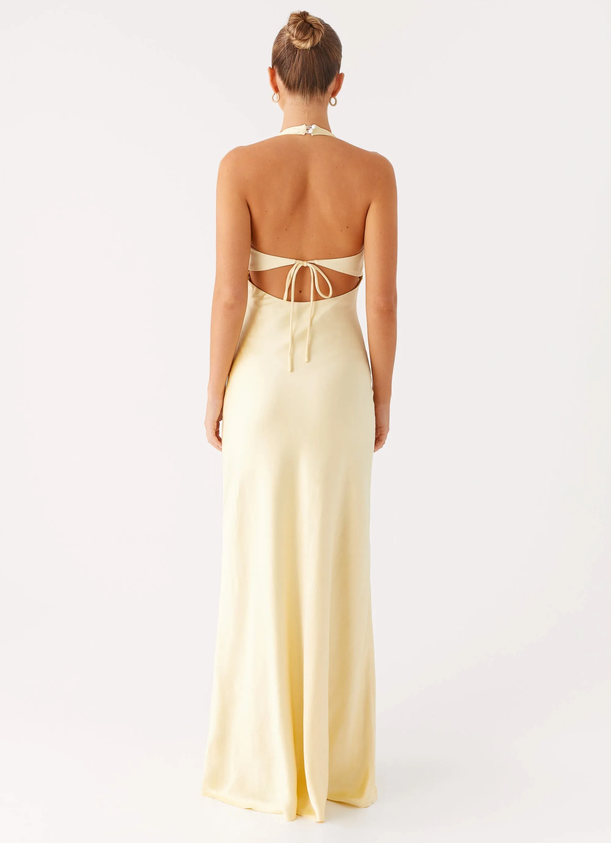 Ambre Mesh Panel Maxi Dress - Yellow