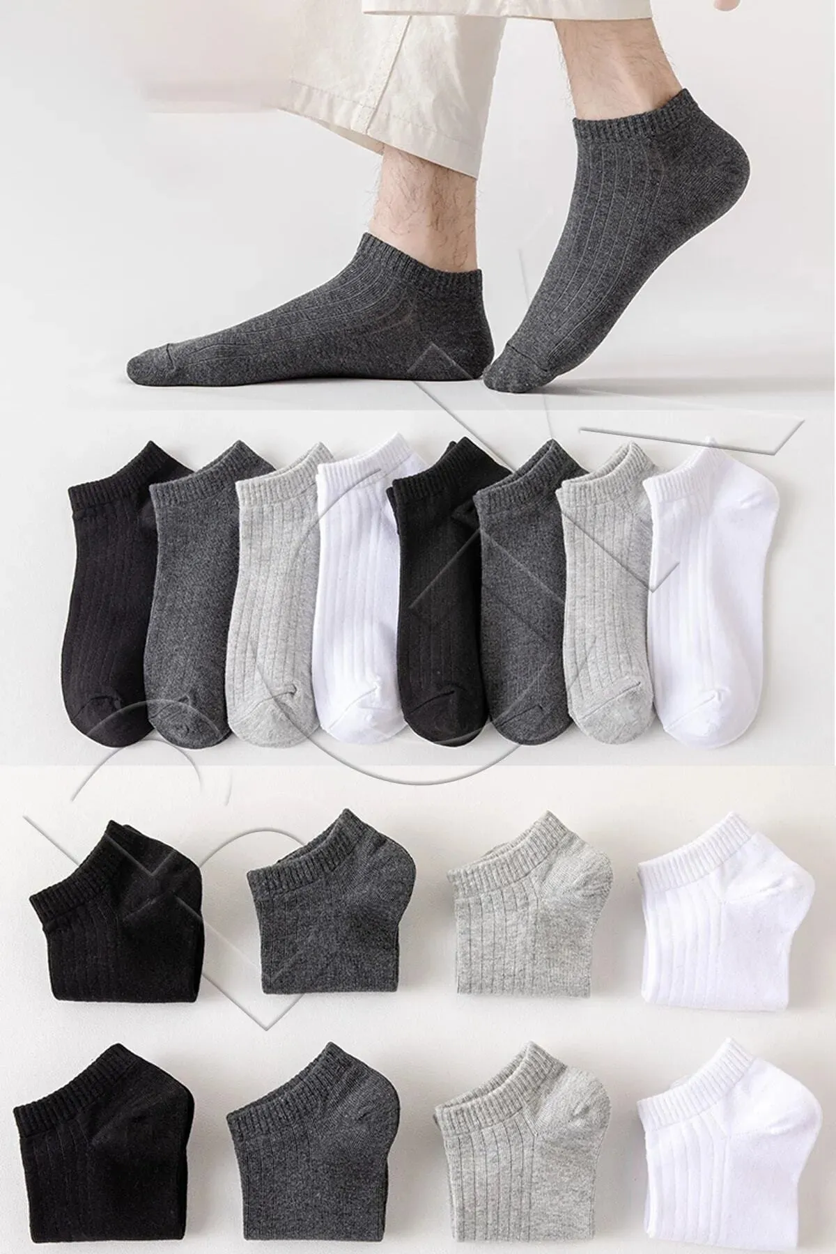 BGK Men's 8 Pairs Cotton Trousers Socks