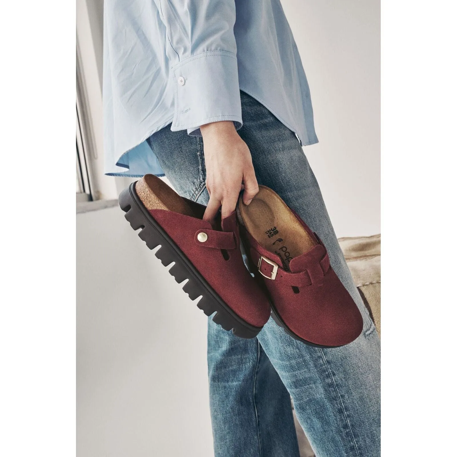 BIRKENSTOCK BOSTON CHUNKY SUEDE WOMEN'S