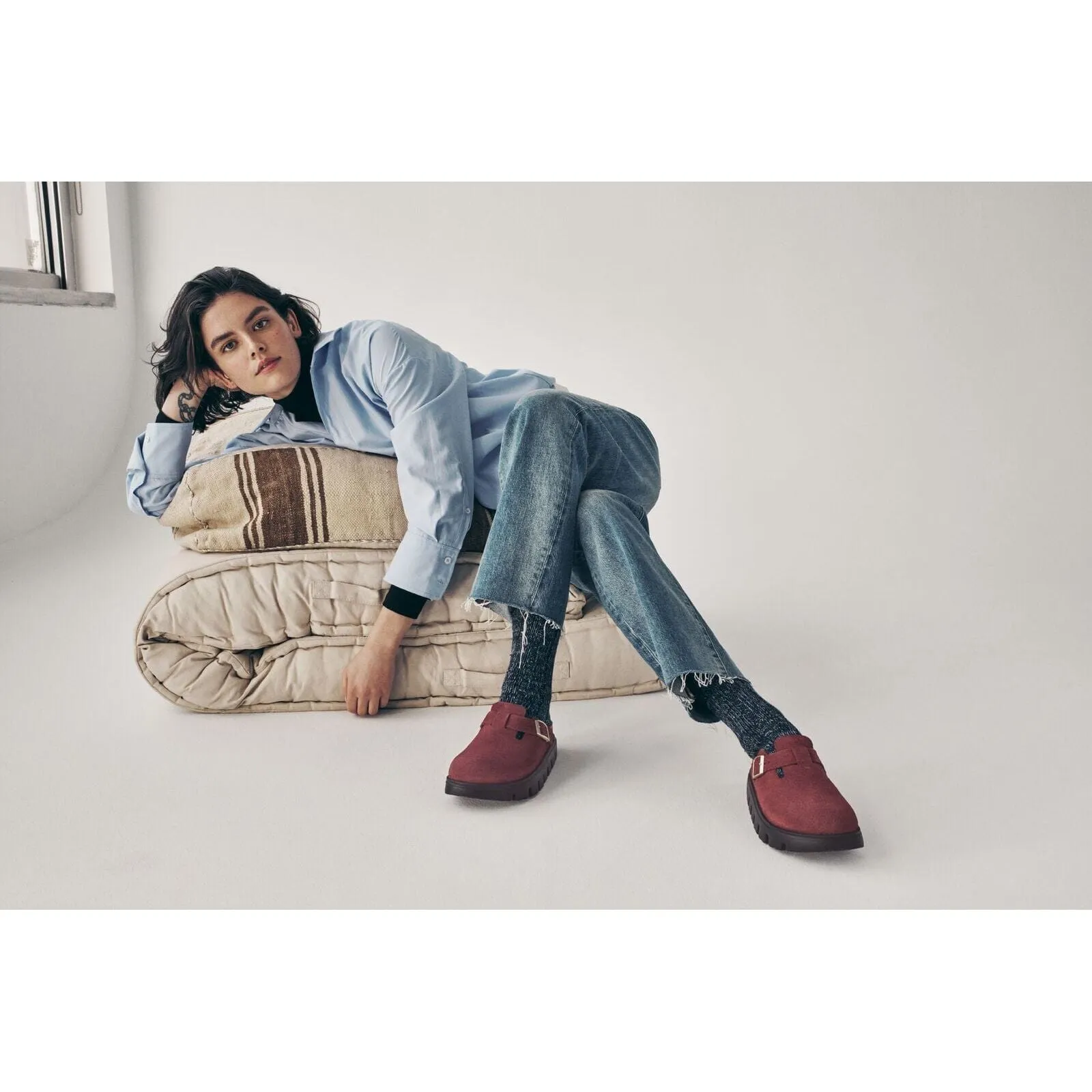 BIRKENSTOCK BOSTON CHUNKY SUEDE WOMEN'S