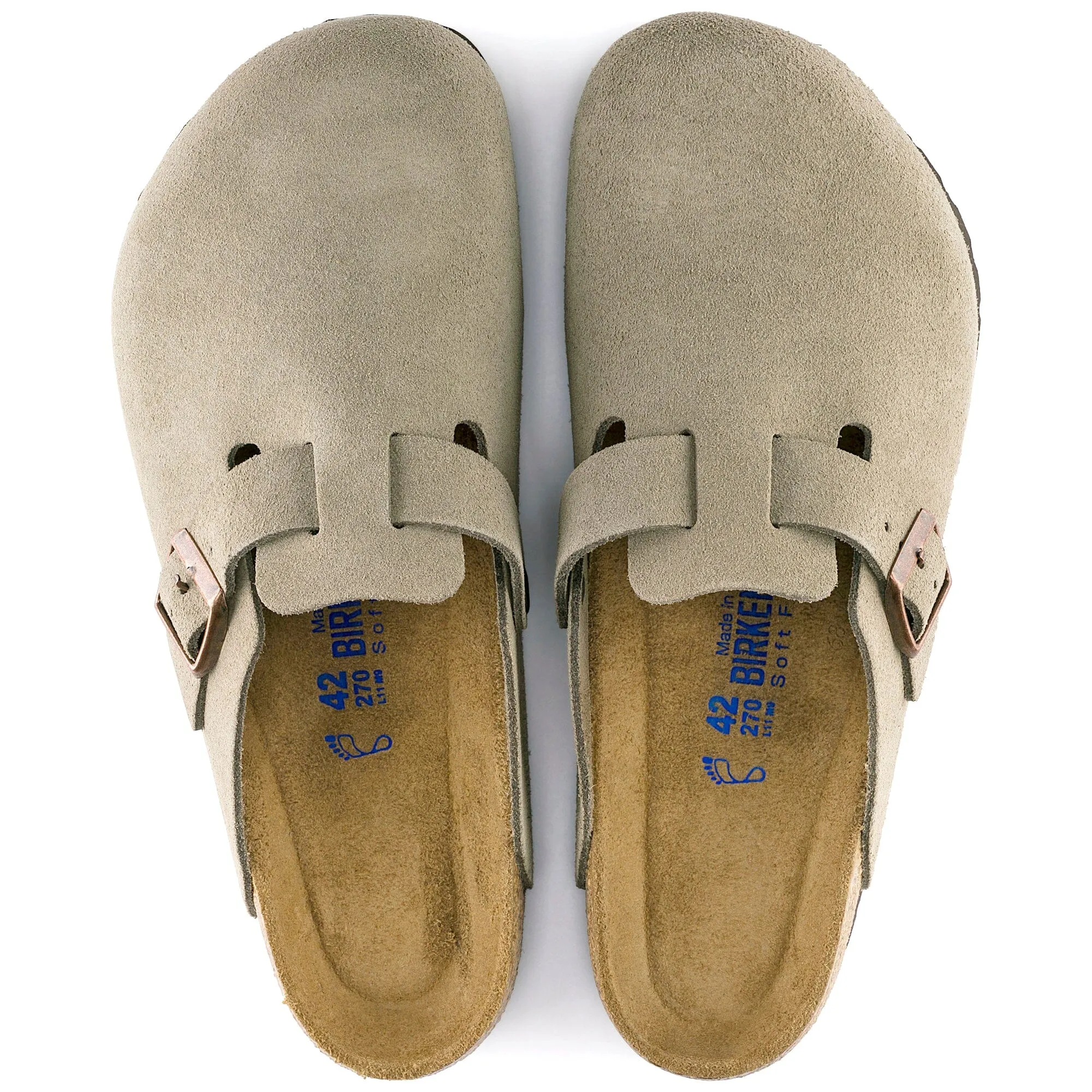 BIRKENSTOCK BOSTON SOFT FOOTBED SUEDE LEATHER UNISEX