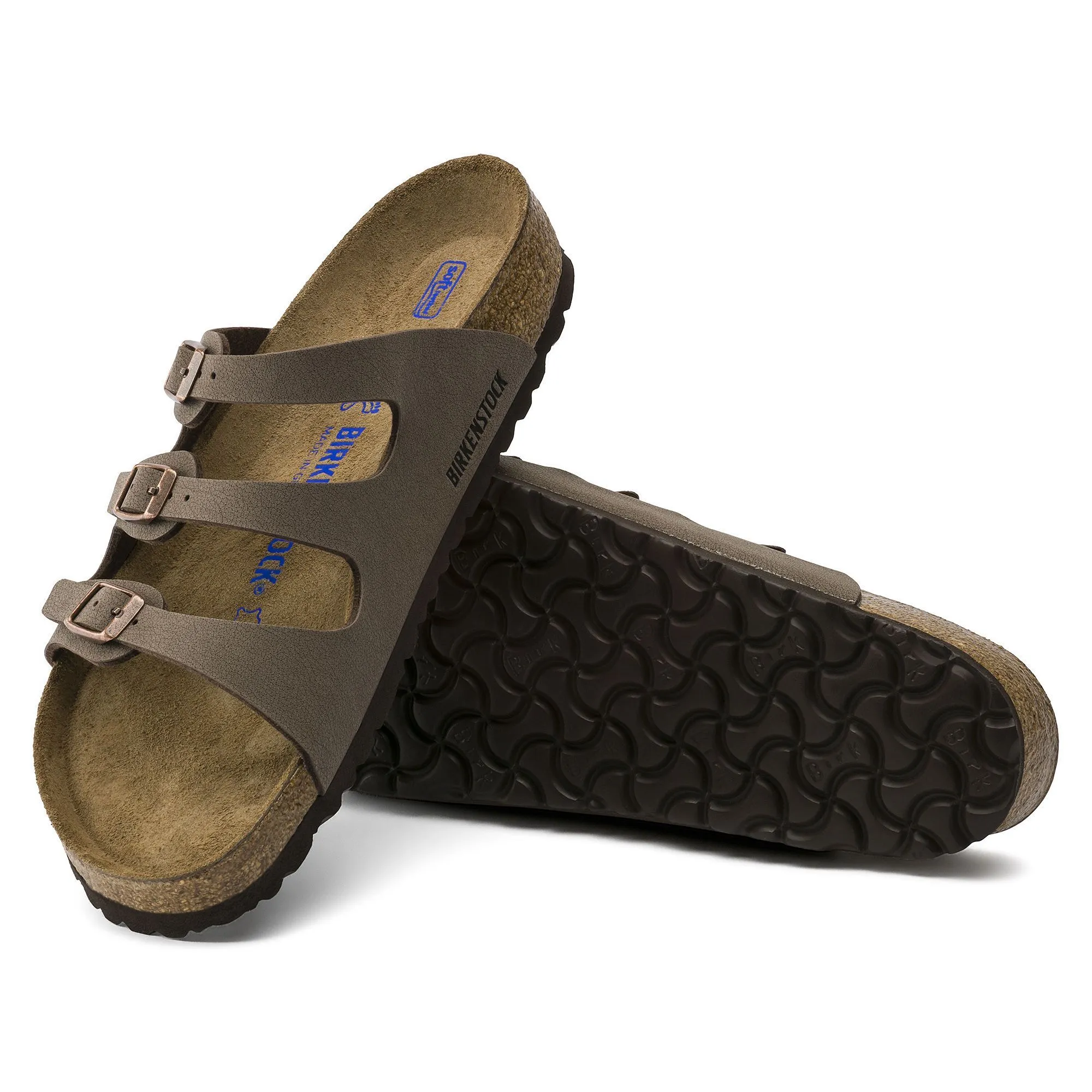 BIRKENSTOCK FLORIDA SOFT FOOTBED MOCHA BIRKIBUC UNISEX