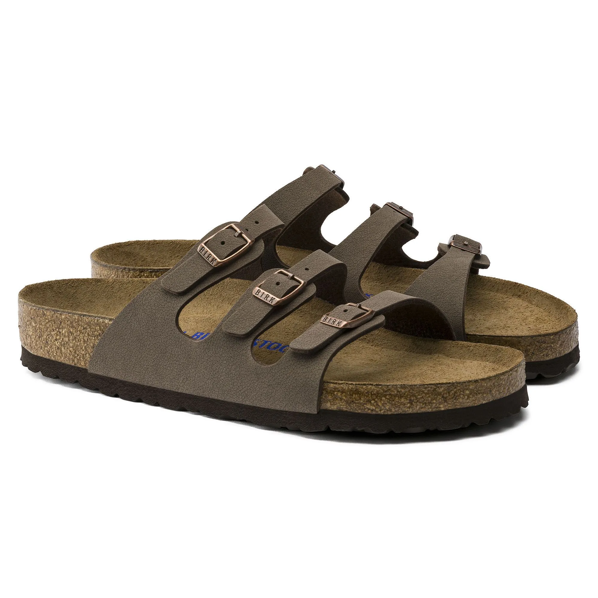 BIRKENSTOCK FLORIDA SOFT FOOTBED MOCHA BIRKIBUC UNISEX