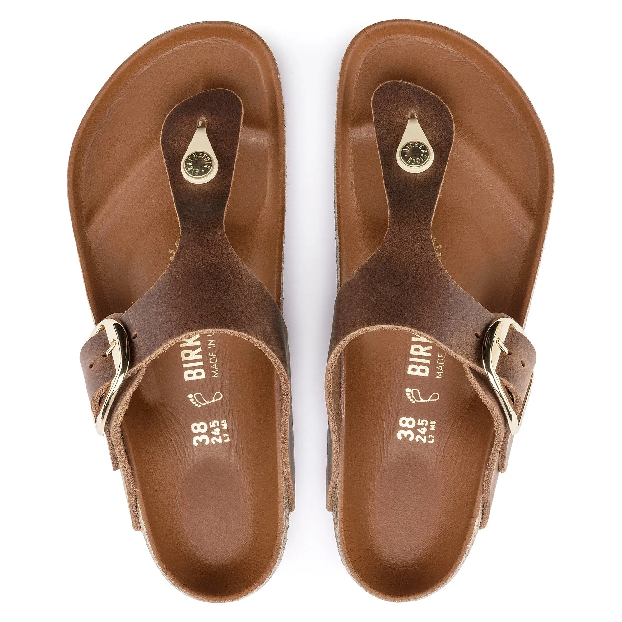 BIRKENSTOCK GIZEH BIG BUCKLE NUBUCK LEATHER