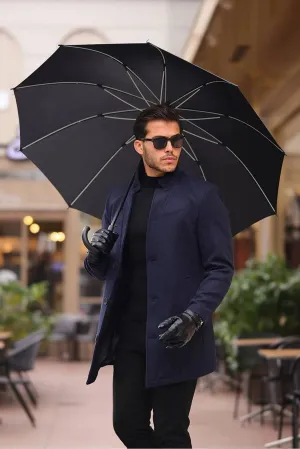 Hello7 Men's Navy Blue Kachet Coat