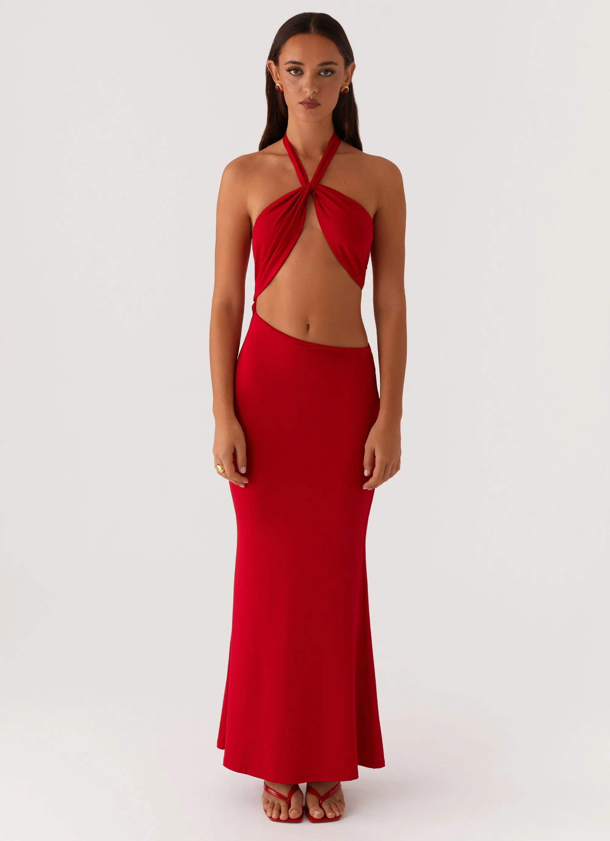 Its Obvious Maxi Dress - Red