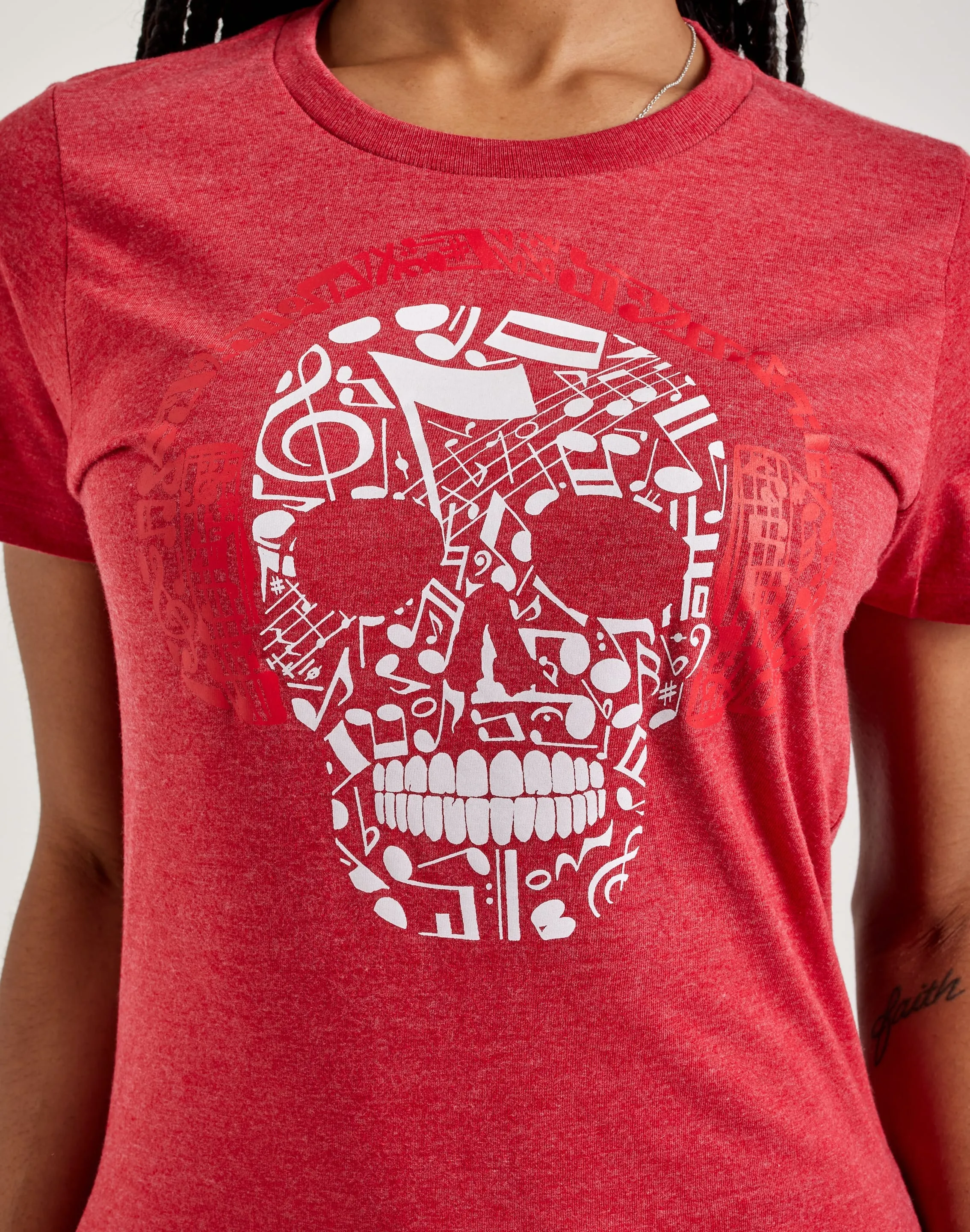 LA Pop Art Music Notes Skull Tee