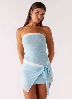 Oceanfront Mini Dress - Blue