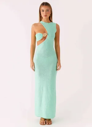 Offshore Knit Maxi Dress - Pastel Green
