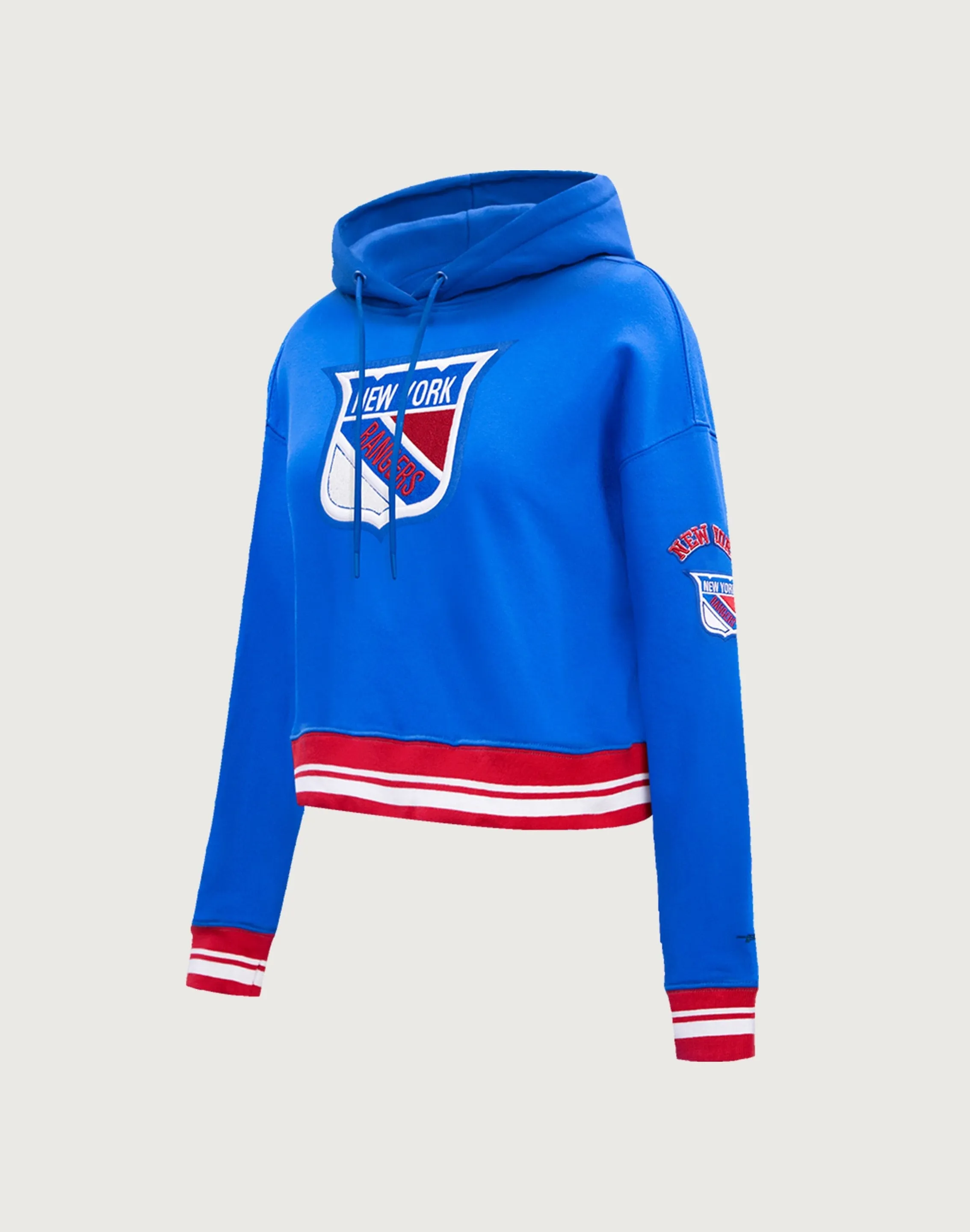 Pro Standard New York Rangers Retro Classic Rib Cropped Hoodie