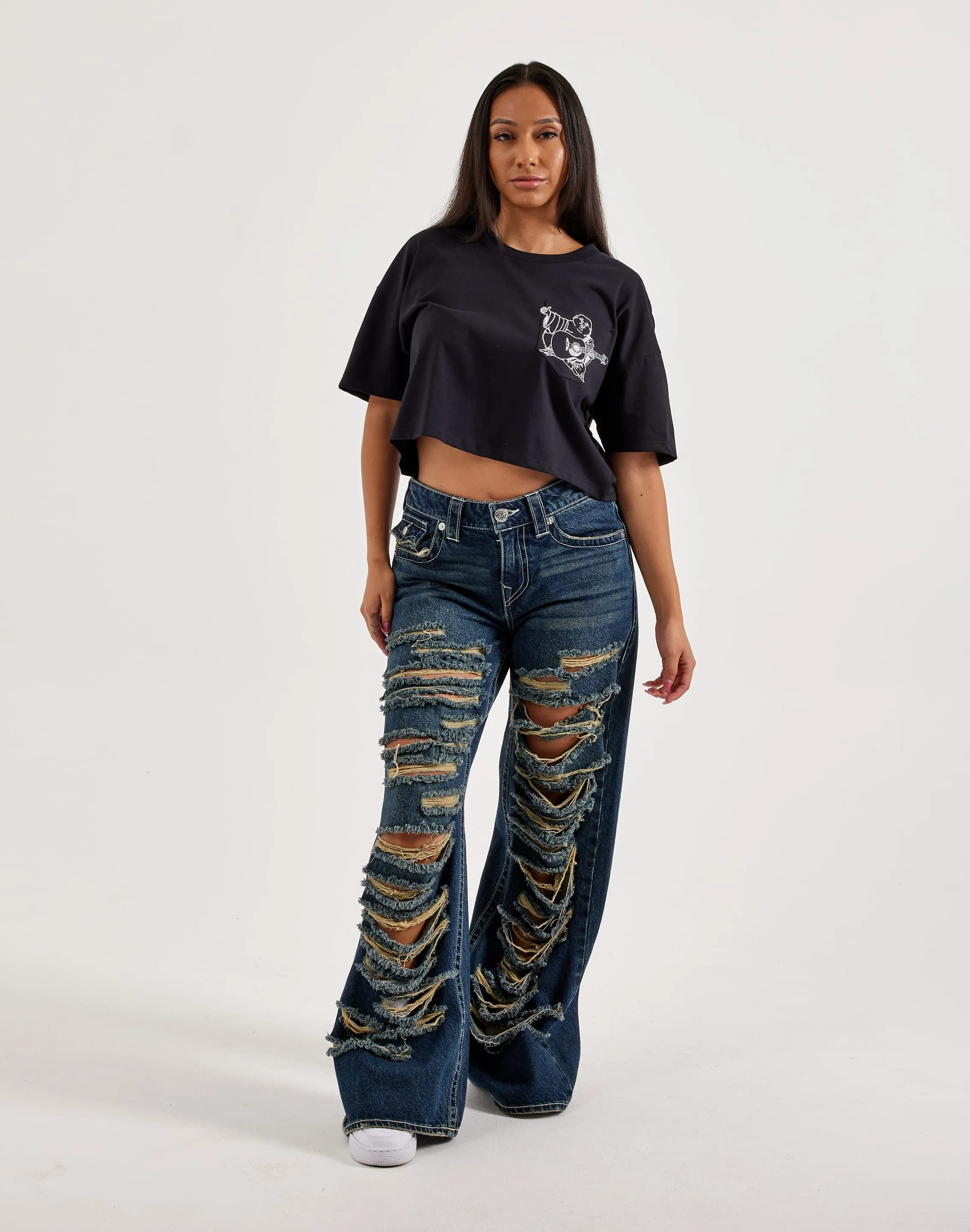 True Religion Embroidered Buddha Tee