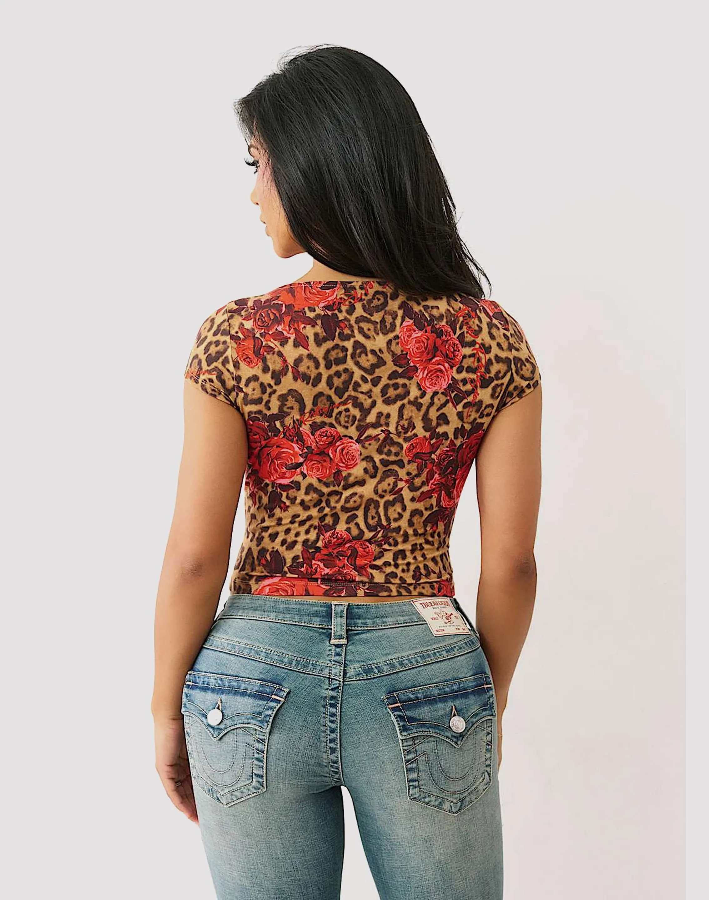 True Religion Leopard Rose Tee