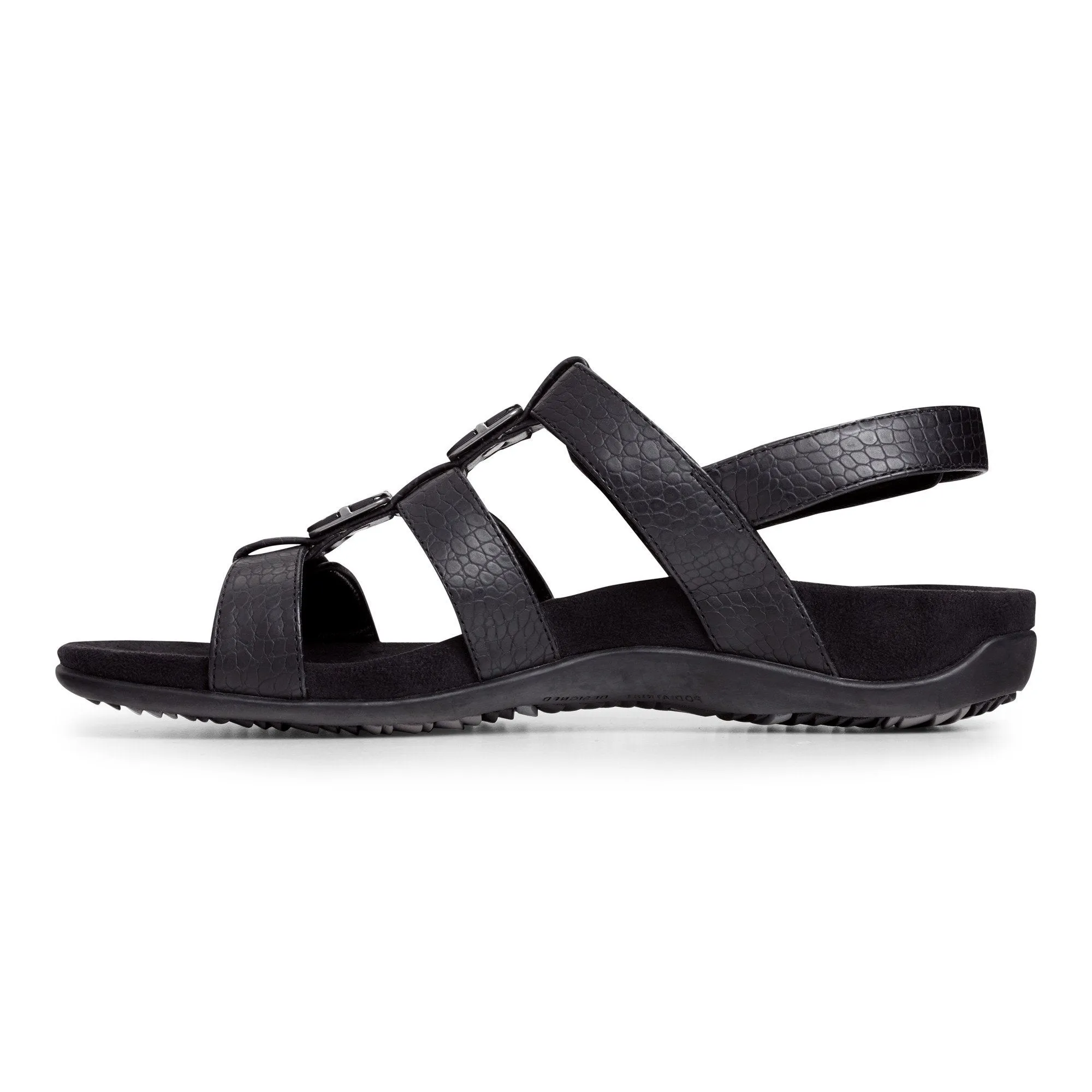 VIONIC AMBER SANDAL BLACK CROCODILE - FINAL SALE!