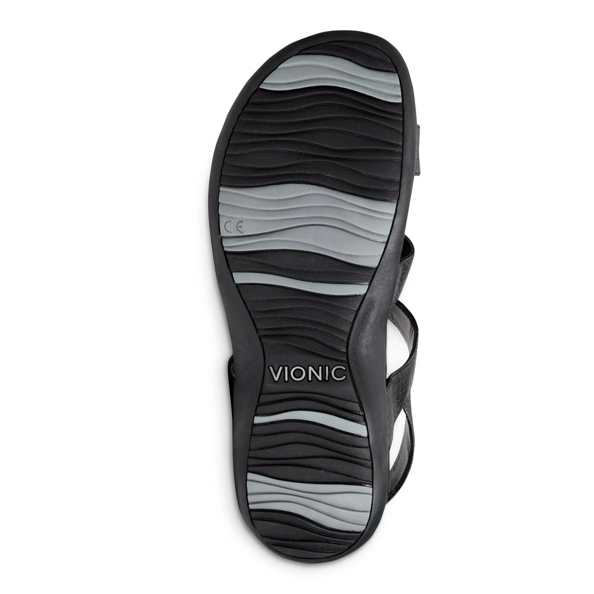 VIONIC AMBER SANDAL BLACK CROCODILE - FINAL SALE!